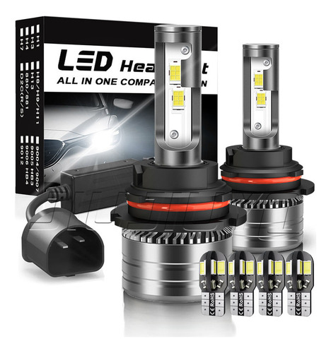 Kit Faros Luz Led 9145 H13 30000lm For Ford Haz Alta/baja Ford F-350