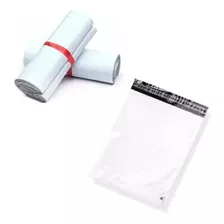 100 Bolsas Courier Para Embalaje Autoadhesivas 32x45cm Color Blanco Liso