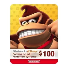 Nintendo Eshop 100 Usd - Entrega Inmediata 