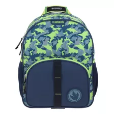 Mochila Chica Chenson Preescolar Kinder Dinosaurio Rex Co65666-9 Coleccion Crazybit Color Azul