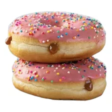 Dona Donuts Baño Rosa Con Granas X48u.