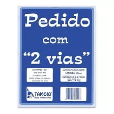 Bloco De Pedido 1/18 Médio 2 Vias (163x213mm) 25x2 Fls C/1un