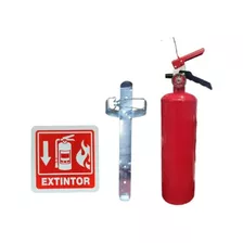 Extinguidor Nuevo Pqs 2.5kg Fuego Abc Con Señaletica Y Base