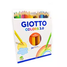 Lápis De Cor Giotto Colors 3.0 Ponta 24 Cores 