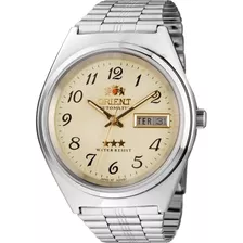 Relógio Orient 469wb1af C2sx Inox Bege Automático Numeros