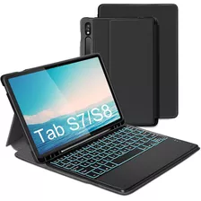 Funda Backlit Con Teclado Para Samsung Galaxy Tab S8 / S7 