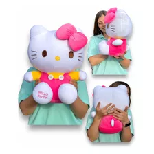 Hello Kitty Peluche Grande 36cm Perfumada + Moño + 3 Globos