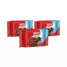 Cookies Classic Chocolate Nestlé 60g - 3 Pacotes De 20g Cada