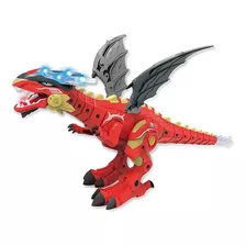 Jurassic Fun Dragão Brinquedo Vermelho Luz E Som Multikids