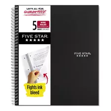 Five Star, Cuaderno Espiral, 5materias, Con Papel Rayado, 20