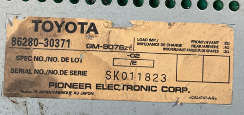 1999-2000 Lexus Gs300 Pioneer Oem Radio Amplifier 86280- Ggs Foto 3