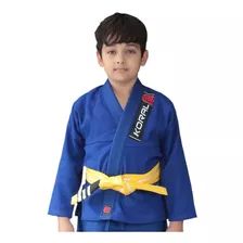 Kimono Jiu-jitsu Infantil Koral Trançado Azul