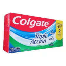 Pack X2 Pasta Dental Colgate Triple Acción 2 Un De 150 G