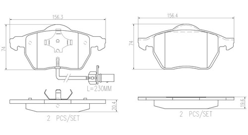 Set-4 Balatas Ceramica Delanteras A8 Quattro 4.2l V8 1999 Foto 2