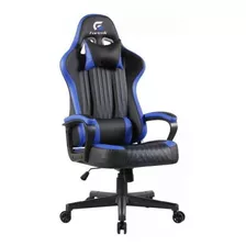 Cadeira Gamer Vickers Preta/azul - Revestimento Sintético