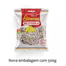 Kit Com 6 Pacotes De Bala De Banana Oliveira C/500g Cada