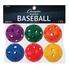 Champion Sports Béisbol De Plástico, Colores Surtidos, Ju.
