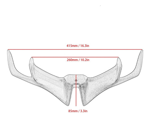 Ajuste De La Cubierta Del Ala Aerodinmica Delantera Moto Foto 3