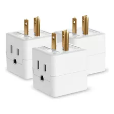 3 Outlet Wall Adapter Tap 3 Pack Fosmon 3-prong Portable 