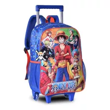 Mochila Carrinho One Piece Infantil Escolar Clio