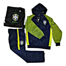 Agasalho De Time Seleção ( Brasil ) Blusa E Calça + Bag