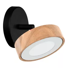 Plafon Aplique 1 Luz Egos Madera Led Alta Potencia Buenaluz 