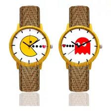 Reloj De Pareja Pacman + Estuche Tureloj