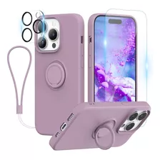 Funda 4 En 1 Para iPhone 14 Pro Con Soporte De Anillo, Con P