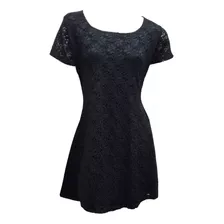 Vestido Feminino Rodado Festa Luxo Renda Curto Preto Chic