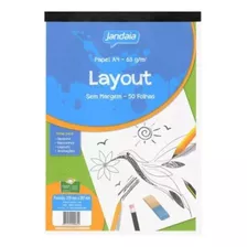 Bloco Para Desenho Lay Out Artes Sem Margem A4 63g 50 Folhas