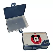 Porta Máscaras N95 Infantil Compartimento Duplo Limpa E Suja Cor Mickey