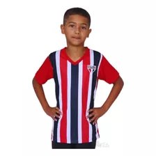 Camisa São Paulo Infantil Tricolor Listrada Oficial