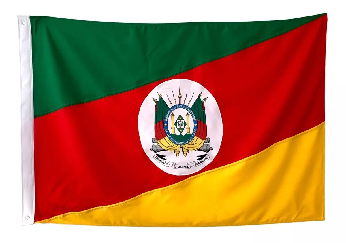 Bandeira Rio Grande Do Sul Oficial 2panos (1,28 X 0,90) 