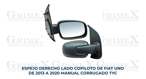 Espejo Fiat Uno 2013-14-15-16-17-18-19-2020 Man Corrug Ore Foto 10