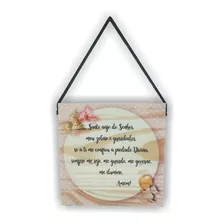 Quadro Decorativo Placa Pinus Santo Anjo Ma Lembrancinha