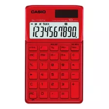 Calculadora Casio Sl1110tv Solar E Pilha Vermelha