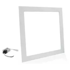 Luminária Plafon Ctb Placa 20x20 Quadrado 4000k Luz Branco Neutro Residencial Borda Fina Slim Moderna Teto Decoração Moderna Minimalista Embutida 110v/220v