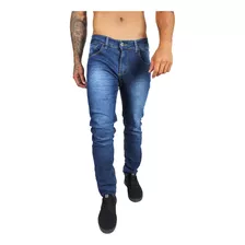 Calça Jeans Masculina Di Nuevo Azul Escura Manchada