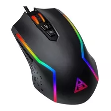 Mouse Gamer Eksa Em100 Luz Rgb 7 Botones 8000 Dpi Cable Usb