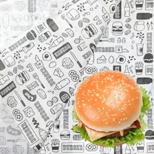 Papel Manteiga Barreira De Gordura Hamburguer Lanche Atacado