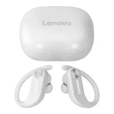 Fone De Ouvido Clip-ear Gamer Sem Fio Lenovo Lp7 Branco Com Luz Led