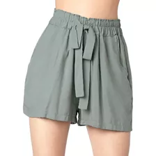 Short Casual Slim Mujer Verde Stfashion 60404626