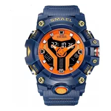 Relógio Masculino Smael Estilo G-shock Militar 8075 Blue