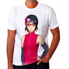 Camisetas Camisa Sarada Uchiha Naruto Anime Tv Hd 010