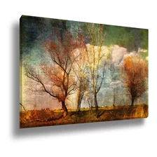 Quadro Decorativo Grande Tela Canvas Quarto Sala 120x80cm Cor Paisagem 09 Cor Da Armação Tecido Sobre Tela