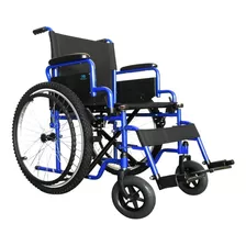 Silla De Ruedas De Lujo Todo Terreno Infinity Plegable 120kg Color Negro/azul