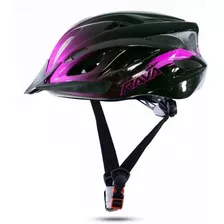 Capacete Ciclismo Bike Tsw Mtb Space Rava - 12 Opções De Cor Cor Preto E Pink Tamanho M (54-58cm)