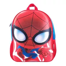 Mochila Spiderman Hombre Araña Tapa Dura Color Rojo