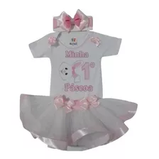 Conjunto Minha Primeira Páscoa Bebê Menina, Saia Infantil