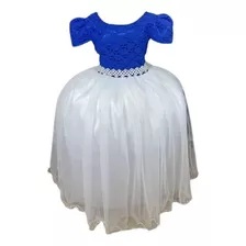 Vestido Enjoy Longo Mari Peito Azul Royal